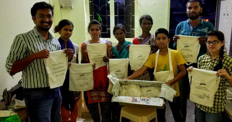 KnowYourStar Books In Khadi Bags Stitched By Female Wastepickers At Saksham
